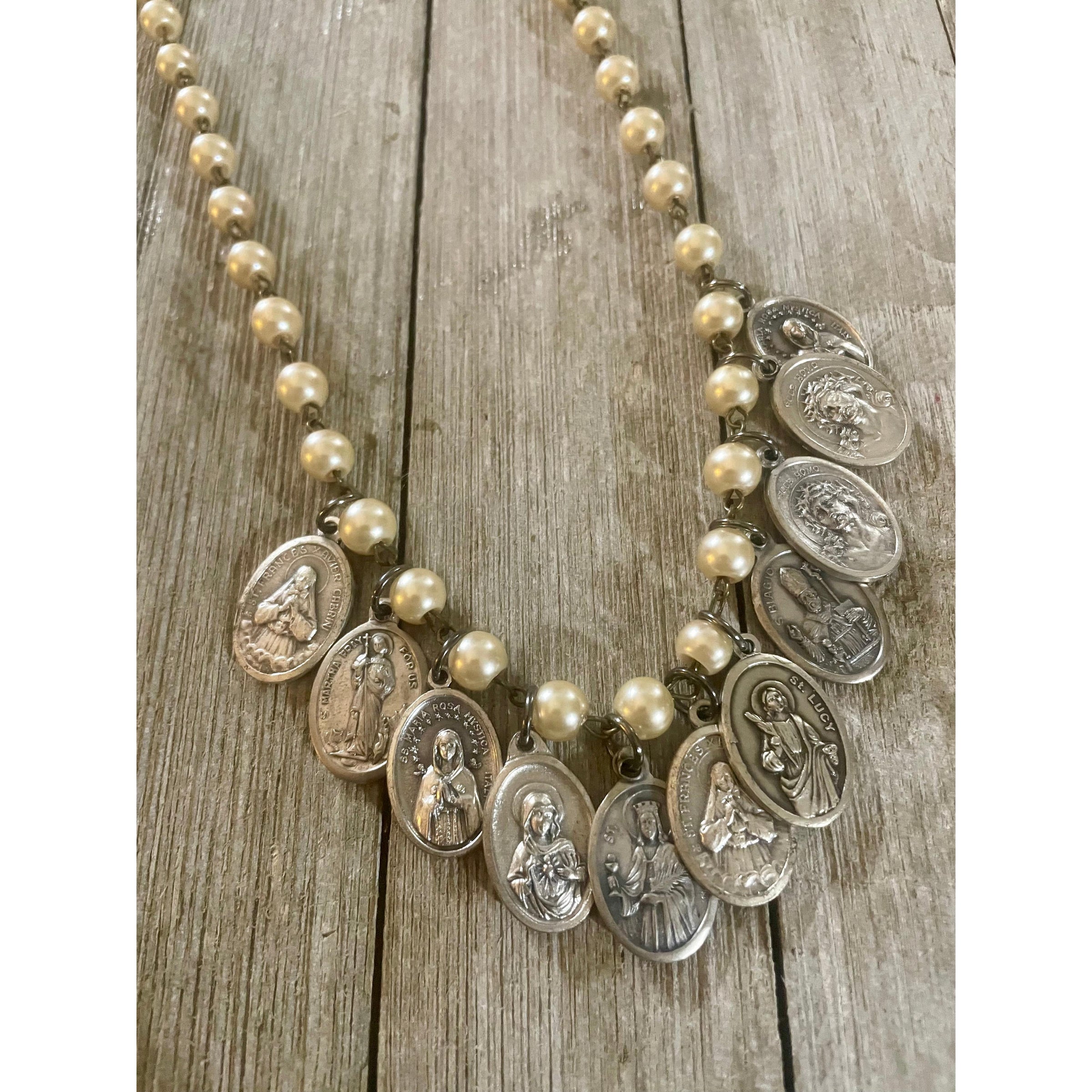 11 Saint Medals Necklace-Womens-Eclectic-Boutique-Clothing-for-Women-Online-Hippie-Clothes-Shop