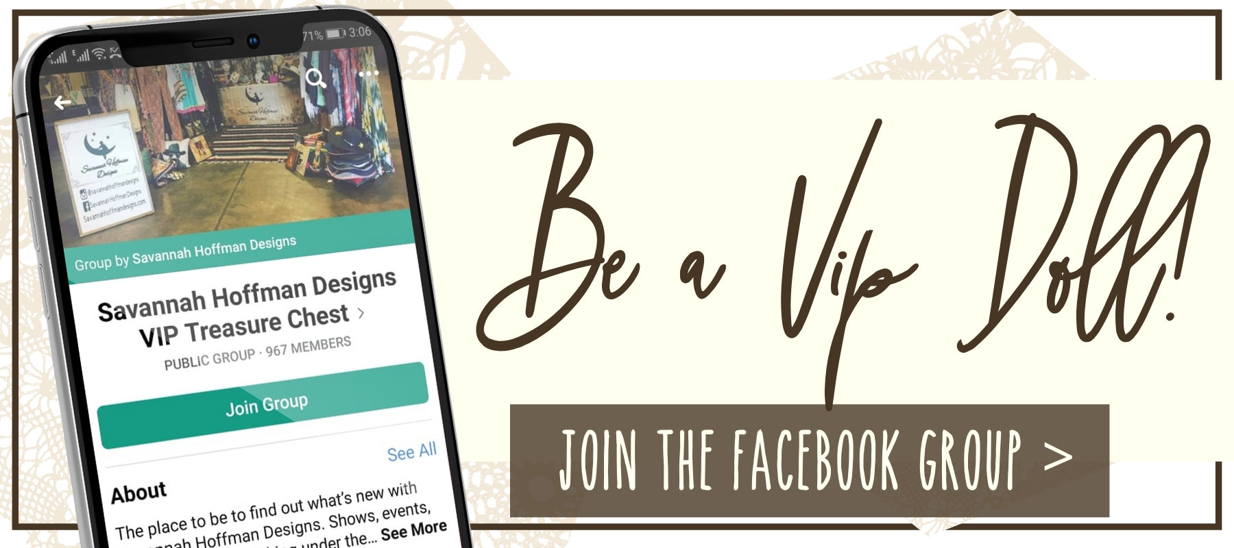 Savannah Hoffman Designs VIP Treasure Chest. Join Our Facebook Group
