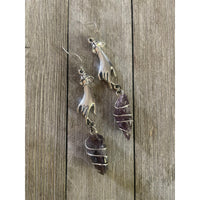 Amara Amethyst Crystal & Hand Earrings-Womens-Eclectic-Boutique-Clothing-for-Women-Online-Hippie-Clothes-Shop