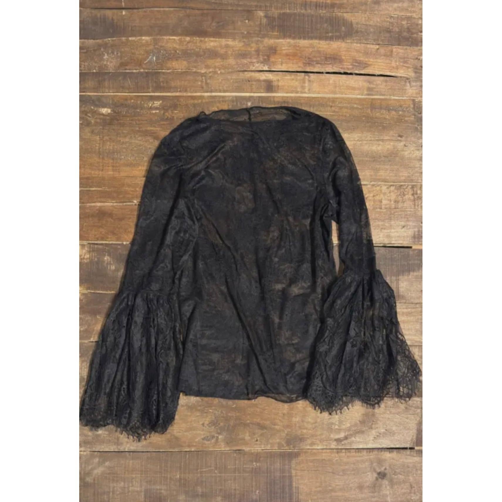 Black Lace Bell Sleeve Top-Womens-Eclectic-Boutique-Clothing-for-Women-Online-Hippie-Clothes-Shop