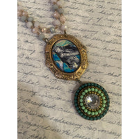 Blue Mermaid Necklace-Womens-Eclectic-Boutique-Clothing-for-Women-Online-Hippie-Clothes-Shop