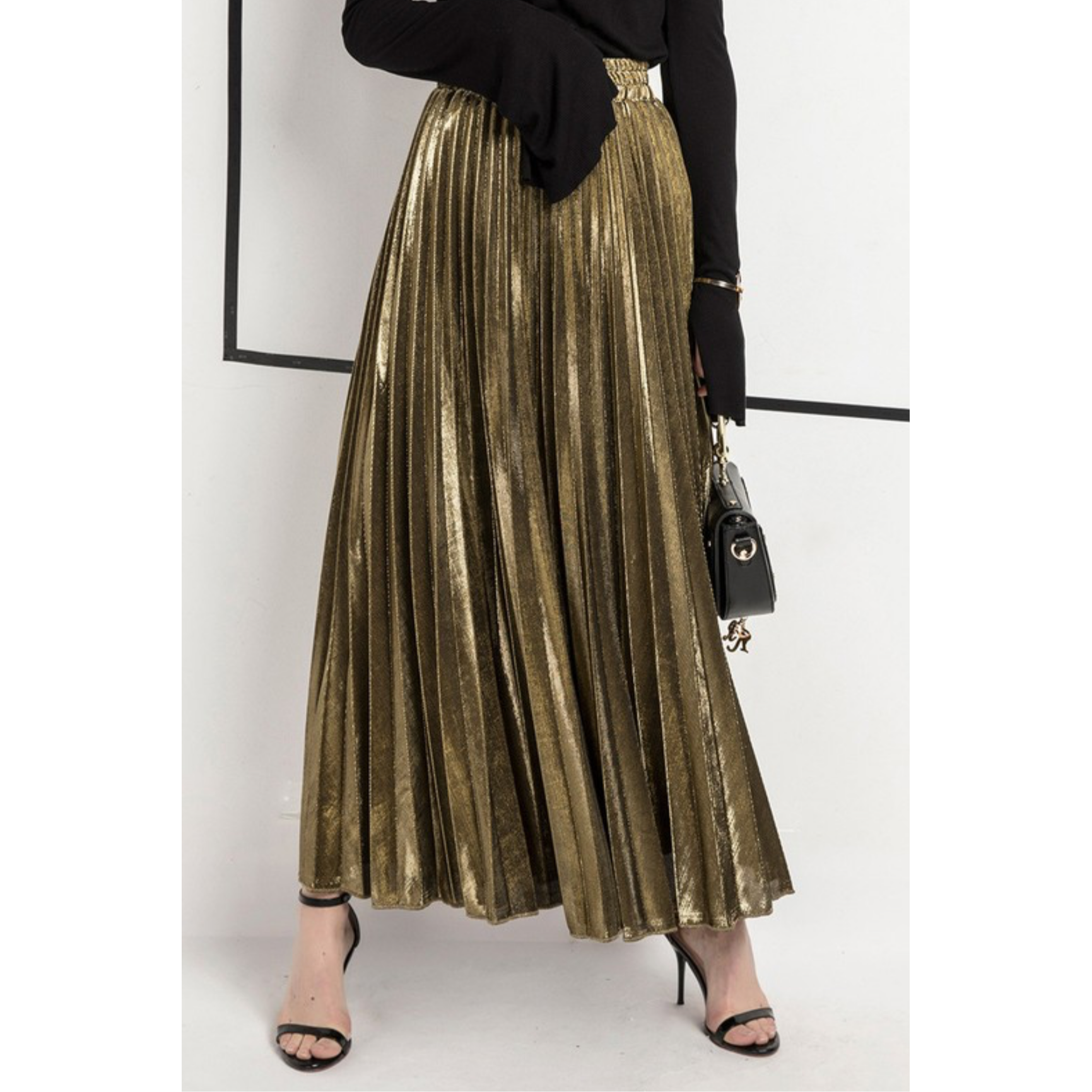 Gold Struck Metallic Skirt-Womens-Eclectic-Boutique-Clothing-for-Women-Online-Hippie-Clothes-Shop
