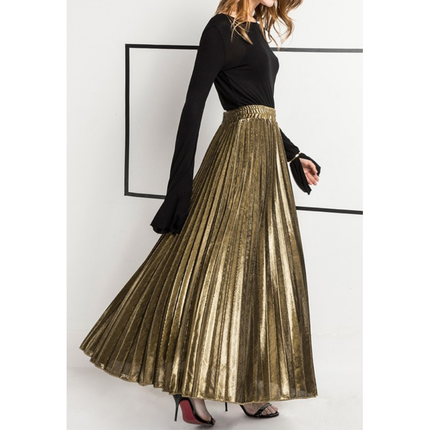 Gold Struck Metallic Skirt-Womens-Eclectic-Boutique-Clothing-for-Women-Online-Hippie-Clothes-Shop