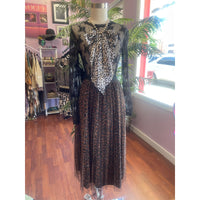 Leopard Bow on Pearl Necklace-Womens-Eclectic-Boutique-Clothing-for-Women-Online-Hippie-Clothes-Shop