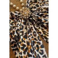 Leopard Bow on Pearl Necklace-Womens-Eclectic-Boutique-Clothing-for-Women-Online-Hippie-Clothes-Shop