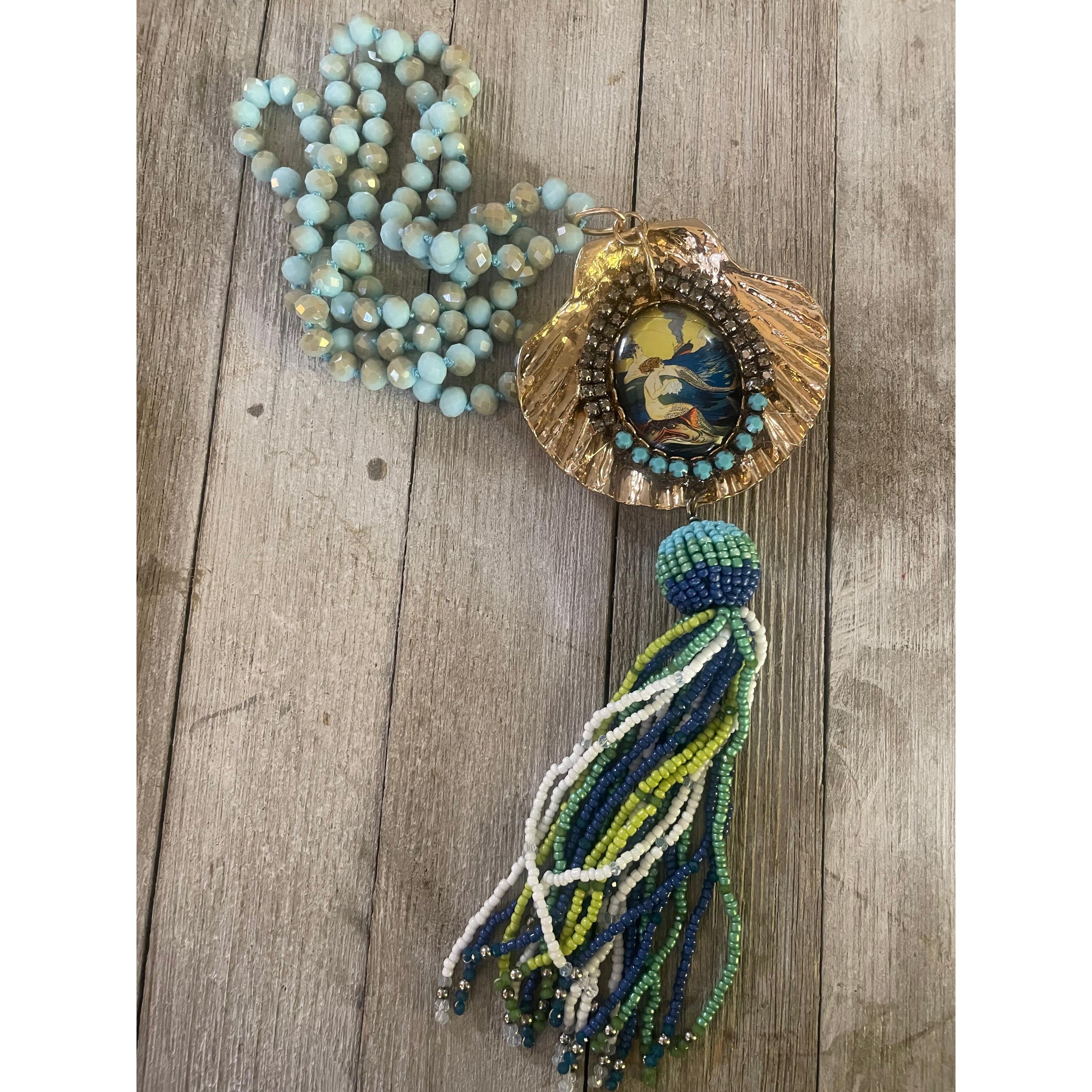 Mermaid’s Shell Necklace-Womens-Eclectic-Boutique-Clothing-for-Women-Online-Hippie-Clothes-Shop