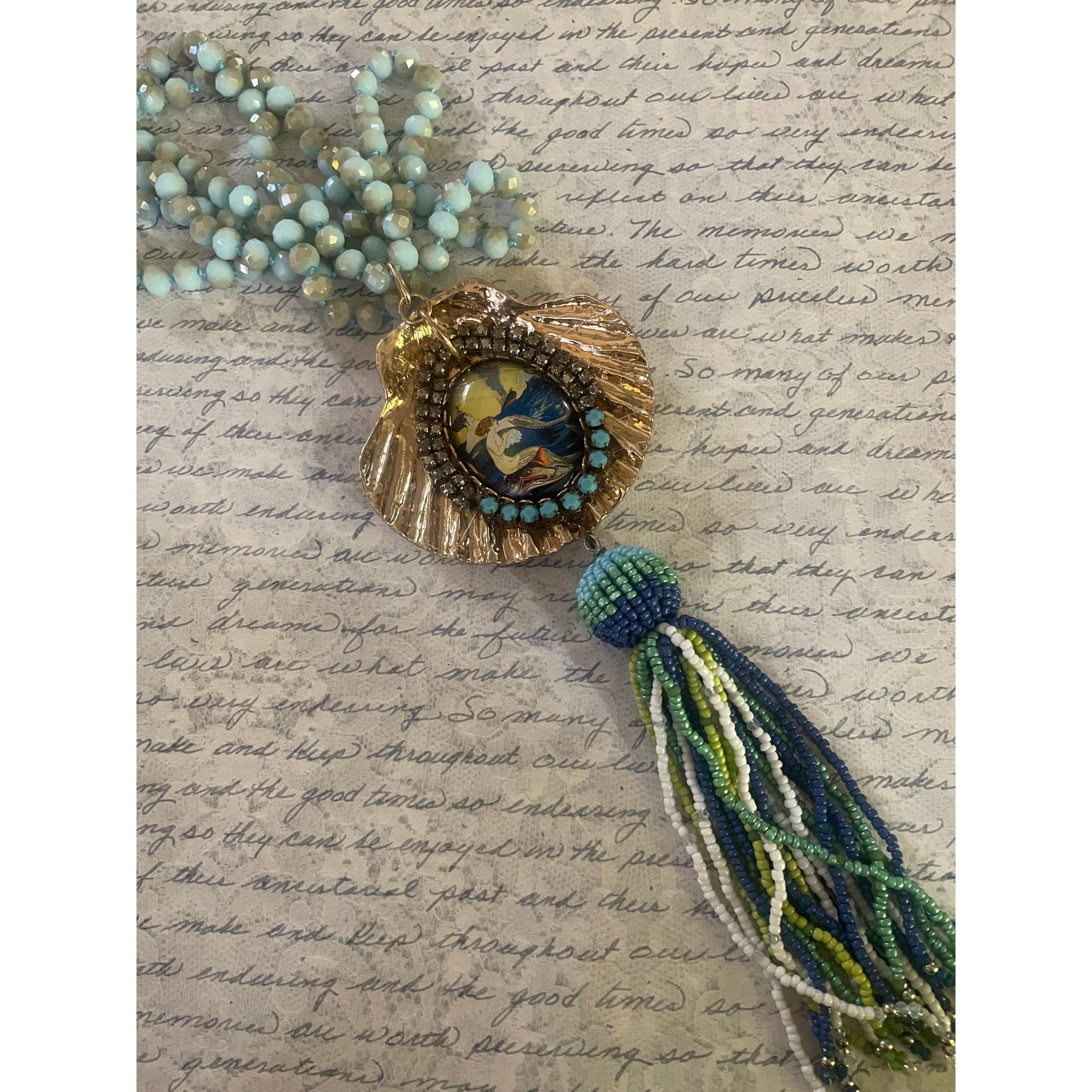 Mermaid’s Shell Necklace-Womens-Eclectic-Boutique-Clothing-for-Women-Online-Hippie-Clothes-Shop
