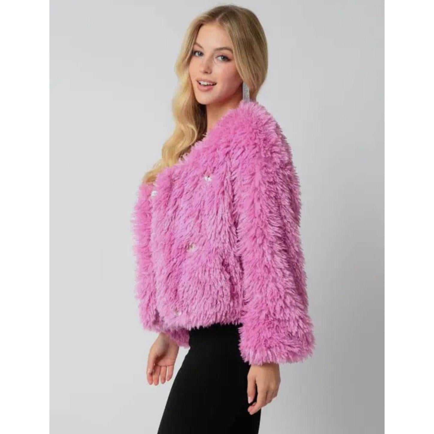 Pink Pony Club Faux Fur Jacket-Womens-Eclectic-Boutique-Clothing-for-Women-Online-Hippie-Clothes-Shop