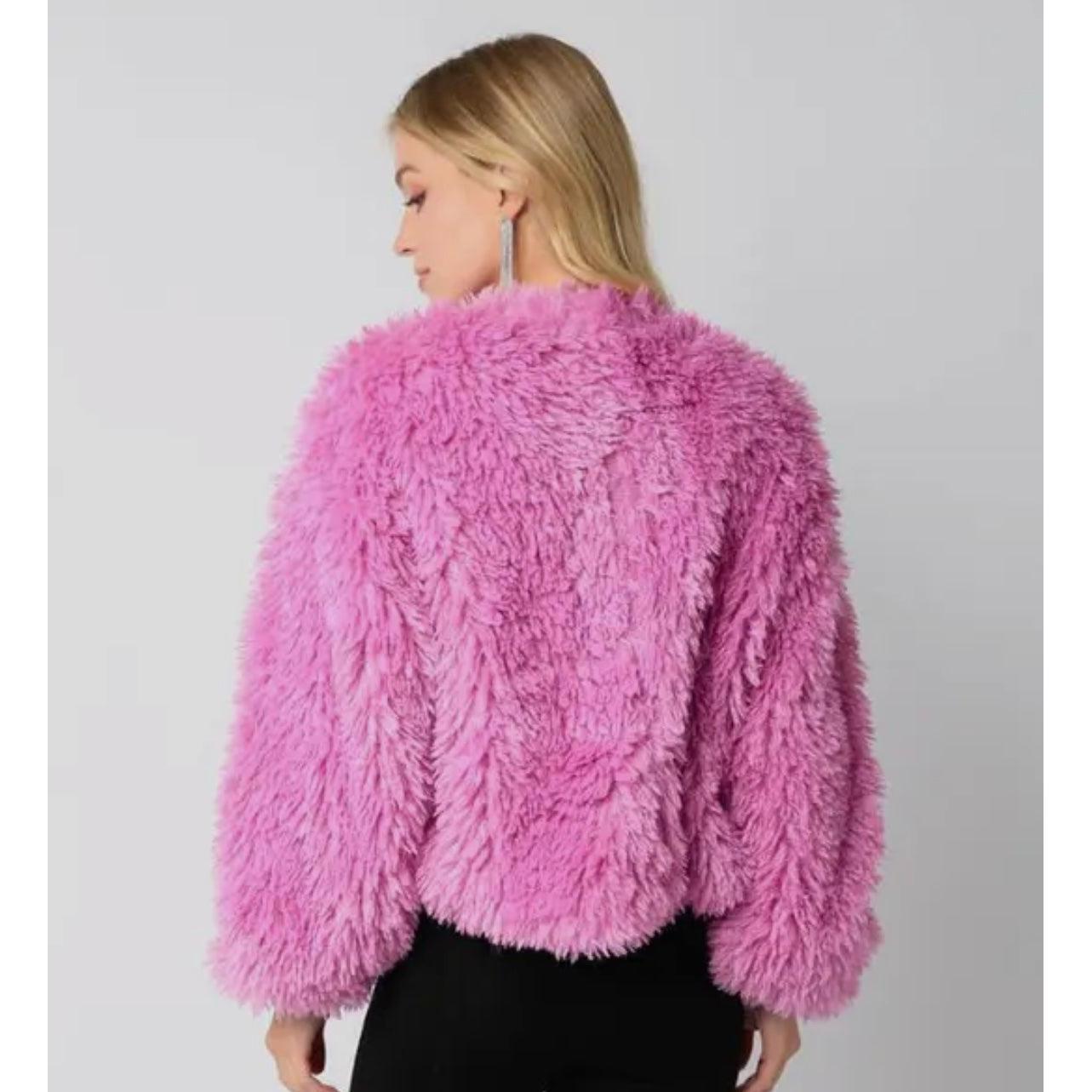 Pink Pony Club Faux Fur Jacket-Womens-Eclectic-Boutique-Clothing-for-Women-Online-Hippie-Clothes-Shop