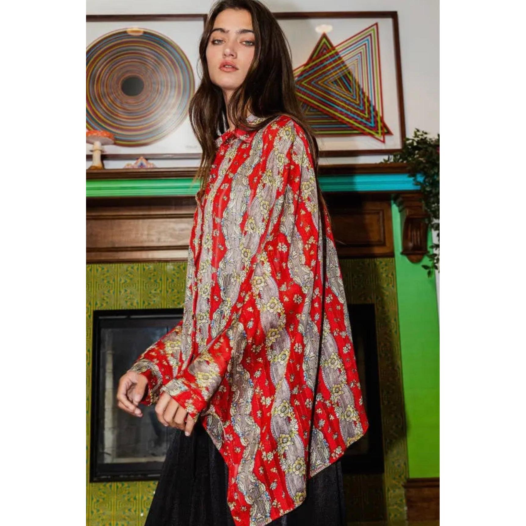 Red Dawn Blouse-Womens-Eclectic-Boutique-Clothing-for-Women-Online-Hippie-Clothes-Shop