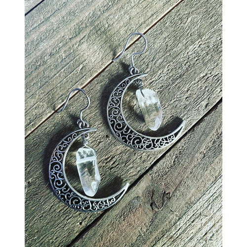 Moon child pierced earrings-Womens-Eclectic-Boutique-Clothing-for-Women-Online-Hippie-Clothes-Shop