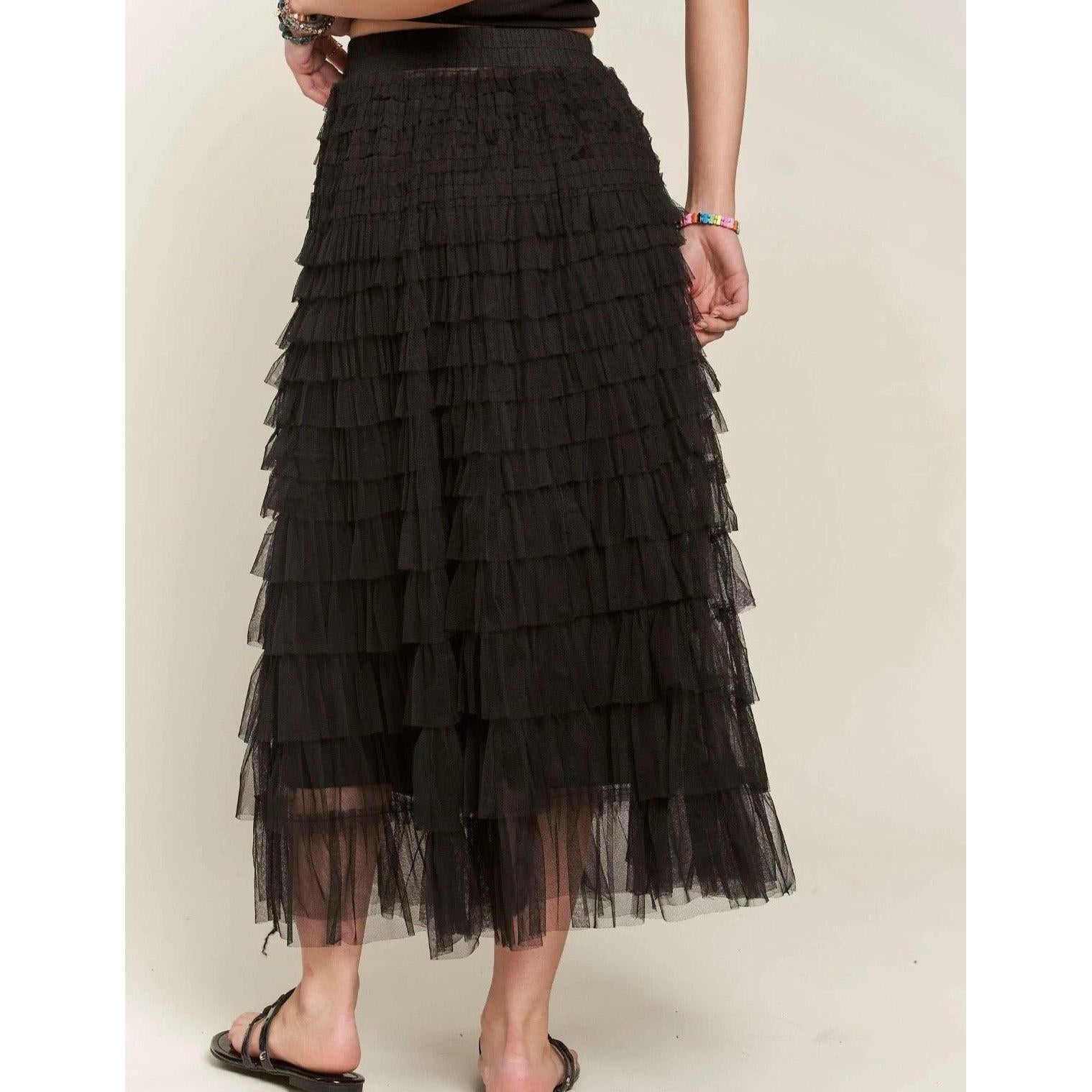 Ballerina Black Tulle Skirt-Womens-Eclectic-Boutique-Clothing-for-Women-Online-Hippie-Clothes-Shop