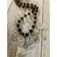 7 Religious Medals Necklace-Womens-Eclectic-Boutique-Clothing-for-Women-Online-Hippie-Clothes-Shop