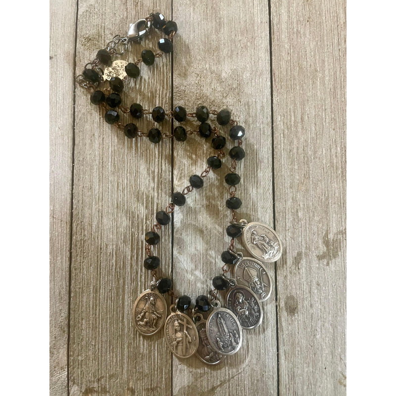 7 Religious Medals Necklace-Womens-Eclectic-Boutique-Clothing-for-Women-Online-Hippie-Clothes-Shop
