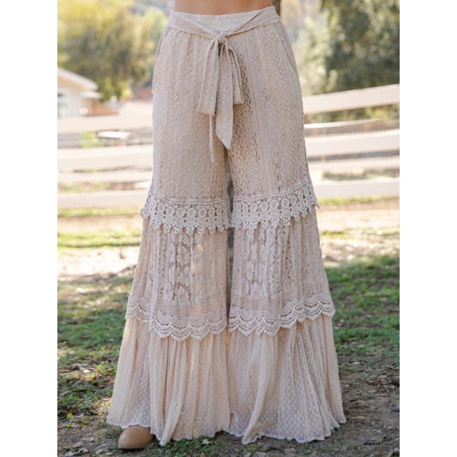 Angel in the Morning Lace Bell Bottoms-Womens-Eclectic-Boutique-Clothing-for-Women-Online-Hippie-Clothes-Shop