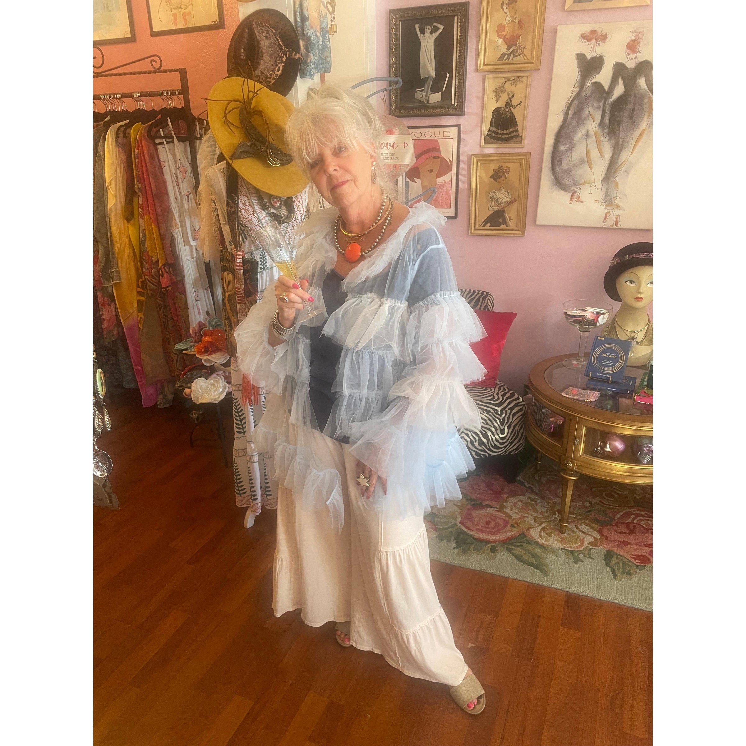 Baby Blue Skies Tulle Jacket-Womens-Eclectic-Boutique-Clothing-for-Women-Online-Hippie-Clothes-Shop