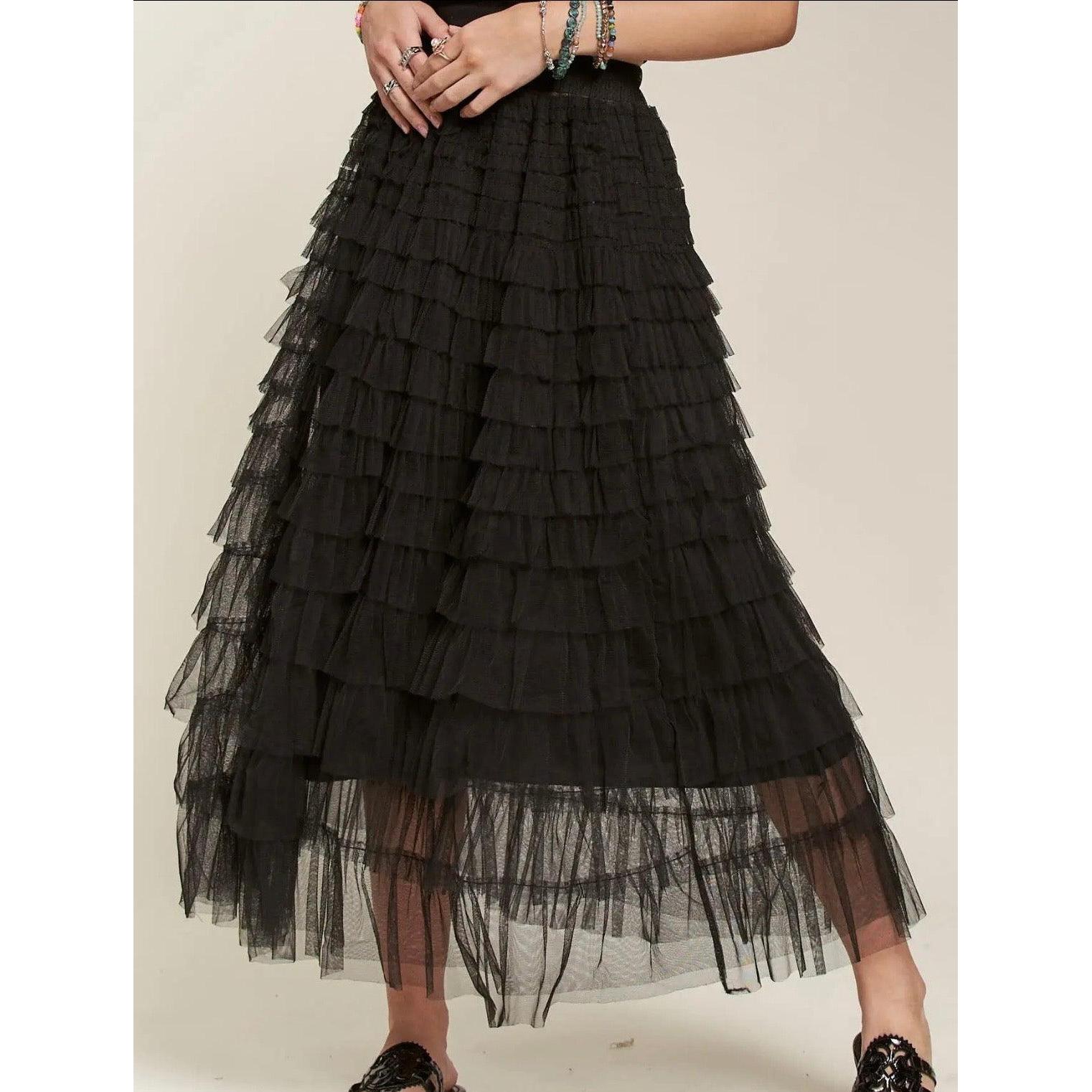Ballerina Black Tulle Skirt-Womens-Eclectic-Boutique-Clothing-for-Women-Online-Hippie-Clothes-Shop