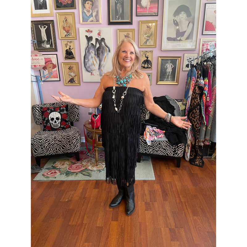 Black Magic Fringe Skirt/Dress-Womens-Eclectic-Boutique-Clothing-for-Women-Online-Hippie-Clothes-Shop