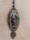 Black & Pink Guadalupe Necklace-Womens-Eclectic-Boutique-Clothing-for-Women-Online-Hippie-Clothes-Shop