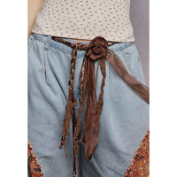 Brown Flower Adornment-Womens-Eclectic-Boutique-Clothing-for-Women-Online-Hippie-Clothes-Shop