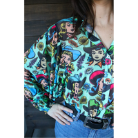 Cowgirl Summer Blouse-Womens-Eclectic-Boutique-Clothing-for-Women-Online-Hippie-Clothes-Shop