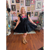 Dark Garden Mini Dress-Womens-Eclectic-Boutique-Clothing-for-Women-Online-Hippie-Clothes-Shop