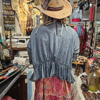 Denim Ruffle Jacket-Womens-Eclectic-Boutique-Clothing-for-Women-Online-Hippie-Clothes-Shop