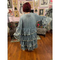 Denim Ruffled Duster-Womens-Eclectic-Boutique-Clothing-for-Women-Online-Hippie-Clothes-Shop