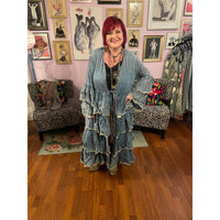 Denim Ruffled Duster-Womens-Eclectic-Boutique-Clothing-for-Women-Online-Hippie-Clothes-Shop