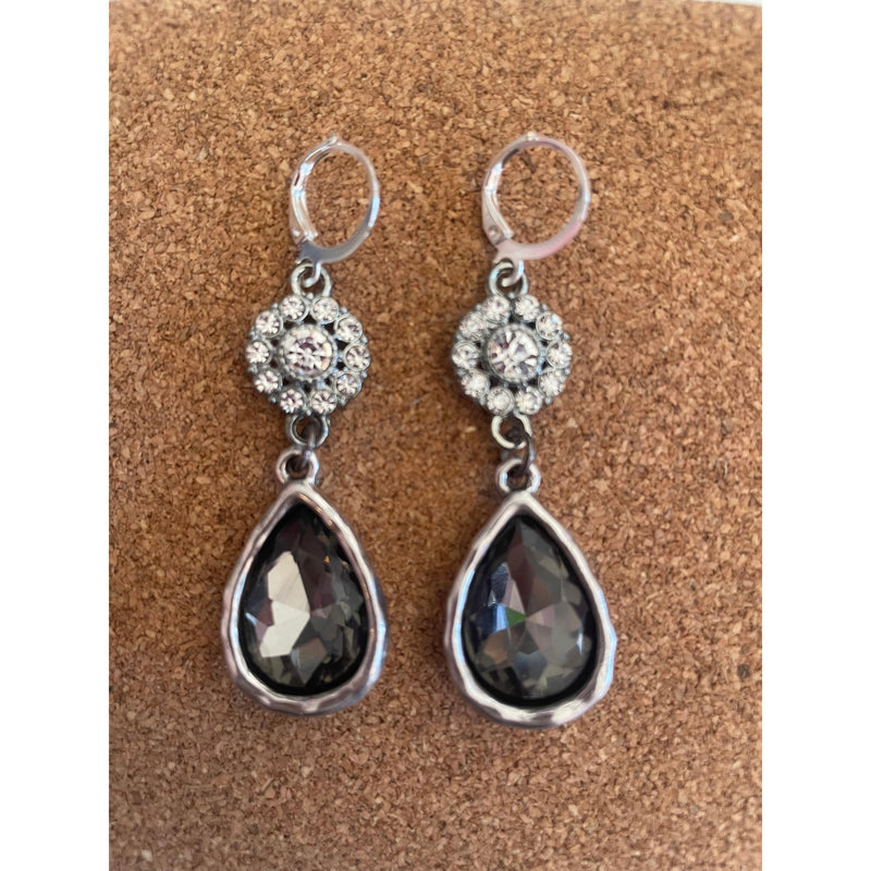 Gray Teardrop Earrings-Womens-Eclectic-Boutique-Clothing-for-Women-Online-Hippie-Clothes-Shop