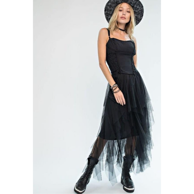 Lucky Star Tulle Skirt-Womens-Eclectic-Boutique-Clothing-for-Women-Online-Hippie-Clothes-Shop