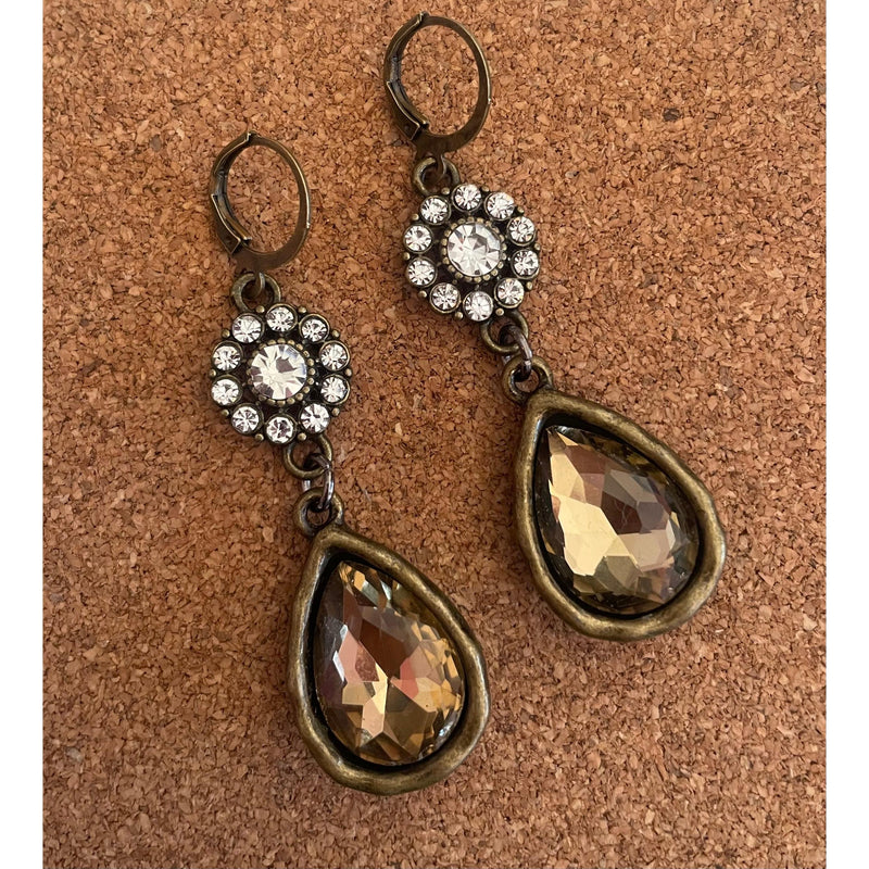 Mocha Teardrop Earrings-Womens-Eclectic-Boutique-Clothing-for-Women-Online-Hippie-Clothes-Shop