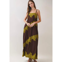 Mossy Meadows Lace Trim Maxi Dress-Womens-Eclectic-Boutique-Clothing-for-Women-Online-Hippie-Clothes-Shop