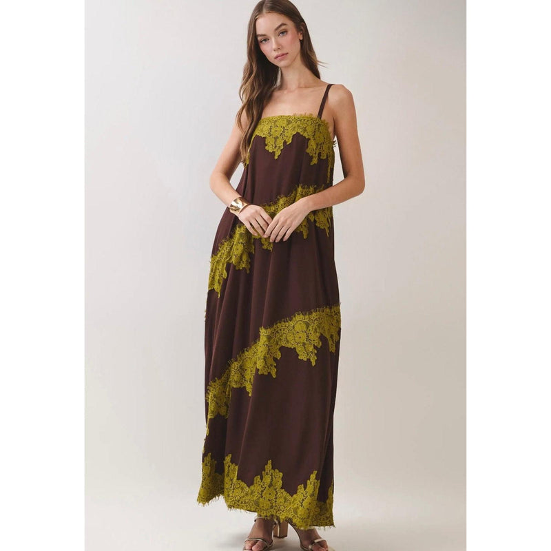 Mossy Meadows Lace Trim Maxi Dress-Womens-Eclectic-Boutique-Clothing-for-Women-Online-Hippie-Clothes-Shop