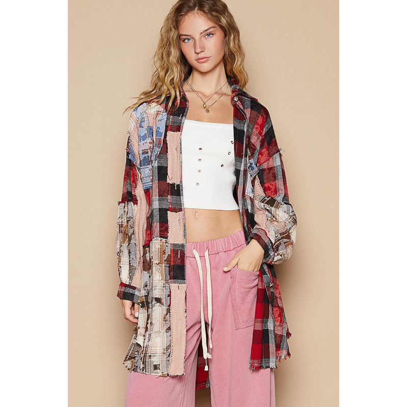 Peace Plaid Jacket-Womens-Eclectic-Boutique-Clothing-for-Women-Online-Hippie-Clothes-Shop