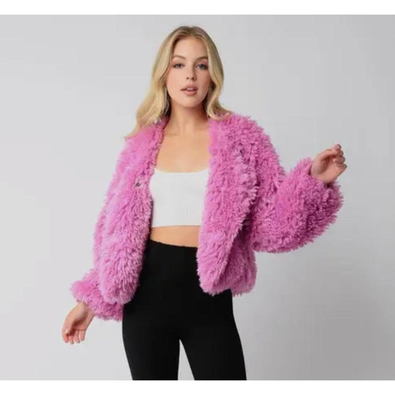 Pink Pony Club Faux Fur Jacket-Womens-Eclectic-Boutique-Clothing-for-Women-Online-Hippie-Clothes-Shop