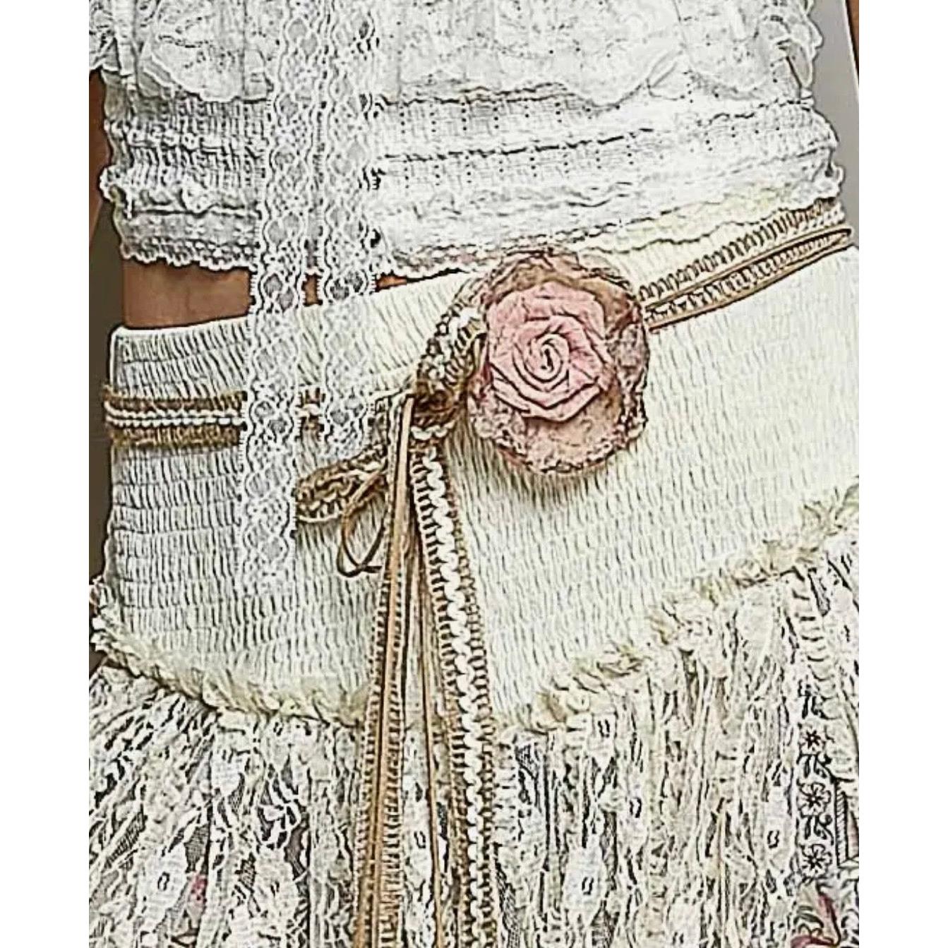 Pink & Tan Flower Adornment-Womens-Eclectic-Boutique-Clothing-for-Women-Online-Hippie-Clothes-Shop