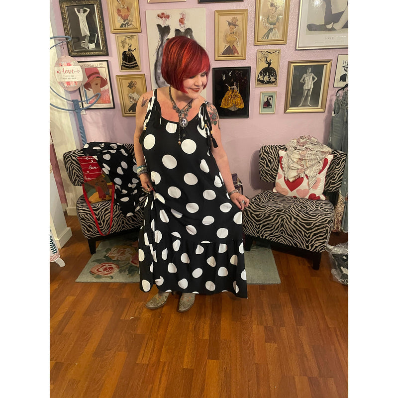 Polka Dot Princess Maxi Dress-Womens-Eclectic-Boutique-Clothing-for-Women-Online-Hippie-Clothes-Shop