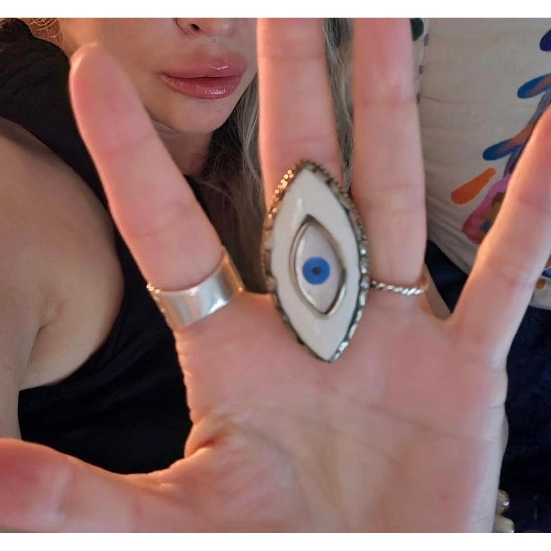 Protective Eye Ring-Womens-Eclectic-Boutique-Clothing-for-Women-Online-Hippie-Clothes-Shop