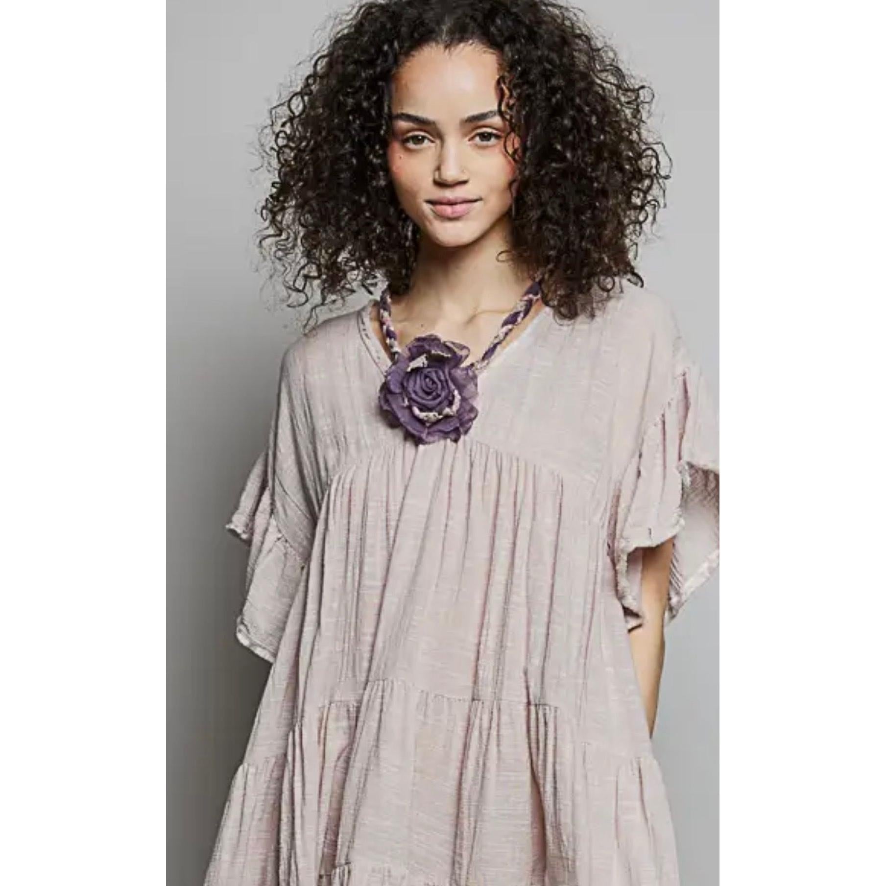 Purple Flower Adornment-Womens-Eclectic-Boutique-Clothing-for-Women-Online-Hippie-Clothes-Shop