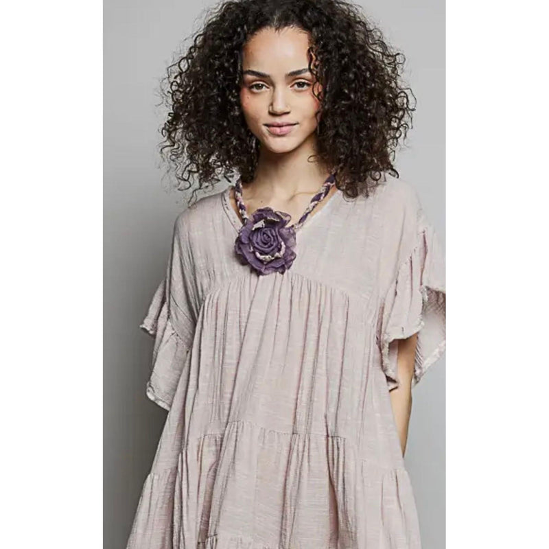 Purple Flower Adornment-Womens-Eclectic-Boutique-Clothing-for-Women-Online-Hippie-Clothes-Shop