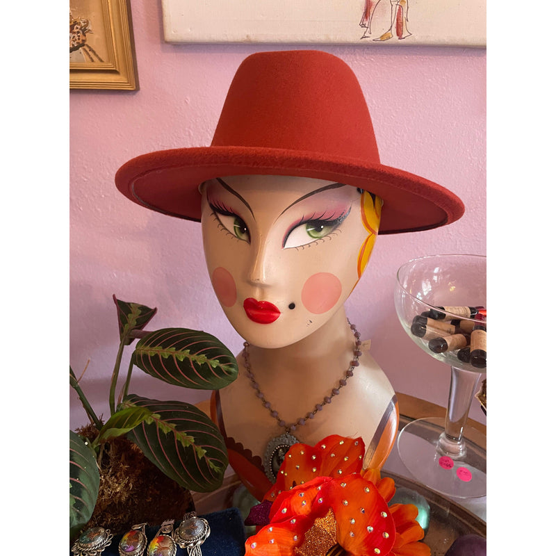 Rust Sunflower Fedora-Womens-Eclectic-Boutique-Clothing-for-Women-Online-Hippie-Clothes-Shop