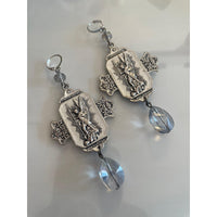 Saint Michael Earrings-Silver-Womens-Eclectic-Boutique-Clothing-for-Women-Online-Hippie-Clothes-Shop