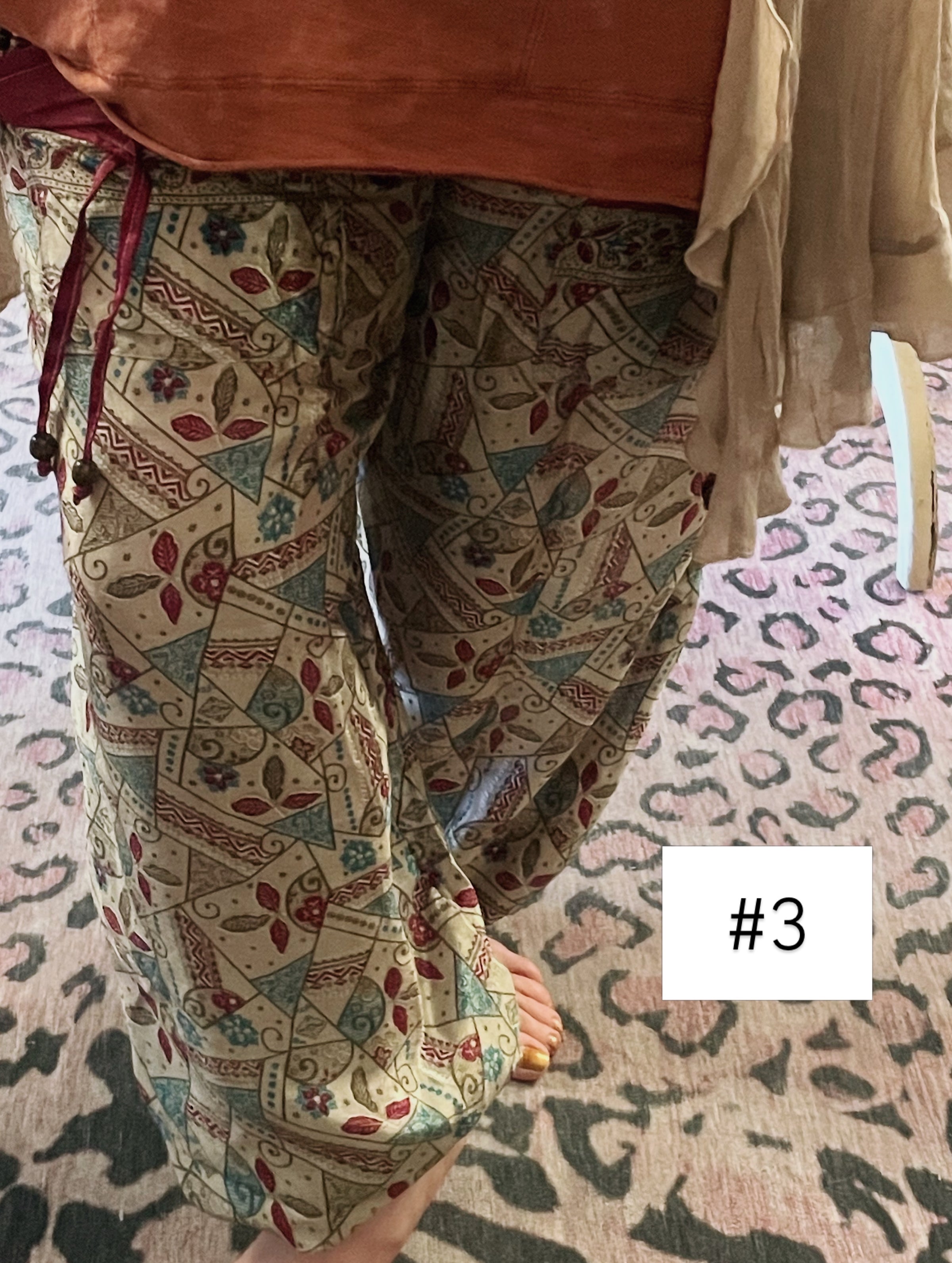 Silk banded bottom pants-Womens-Eclectic-Boutique-Clothing-for-Women-Online-Hippie-Clothes-Shop