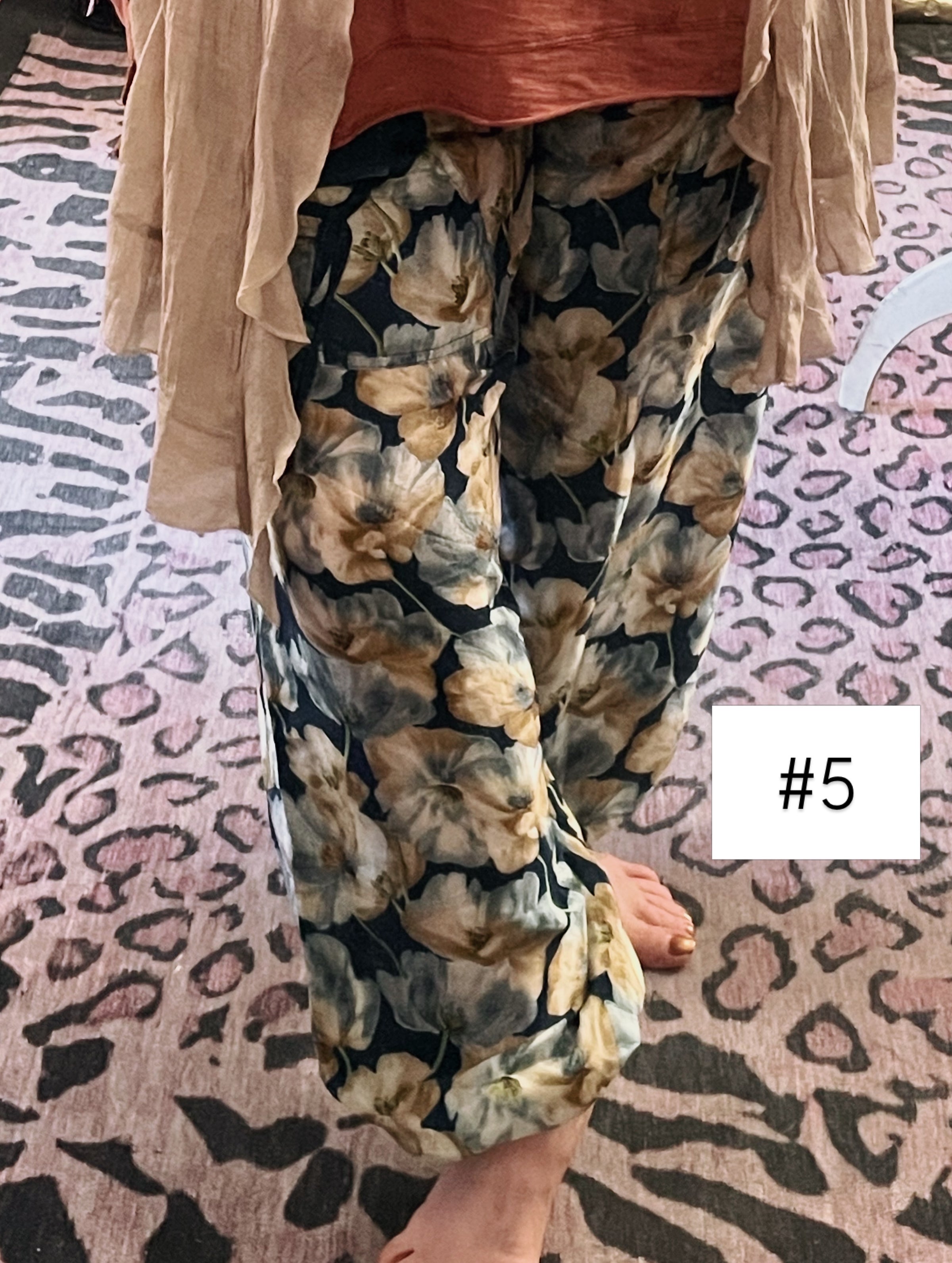 Silk banded bottom pants-Womens-Eclectic-Boutique-Clothing-for-Women-Online-Hippie-Clothes-Shop