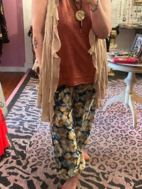 Silk banded bottom pants-Womens-Eclectic-Boutique-Clothing-for-Women-Online-Hippie-Clothes-Shop