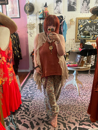 Silk banded bottom pants-Womens-Eclectic-Boutique-Clothing-for-Women-Online-Hippie-Clothes-Shop