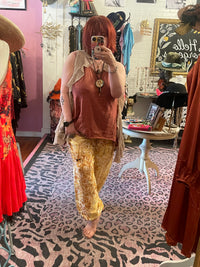 Silk banded bottom pants-Womens-Eclectic-Boutique-Clothing-for-Women-Online-Hippie-Clothes-Shop