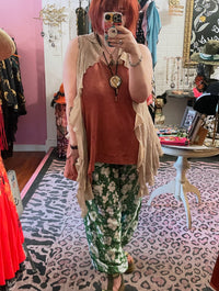 Silk banded bottom pants-Womens-Eclectic-Boutique-Clothing-for-Women-Online-Hippie-Clothes-Shop