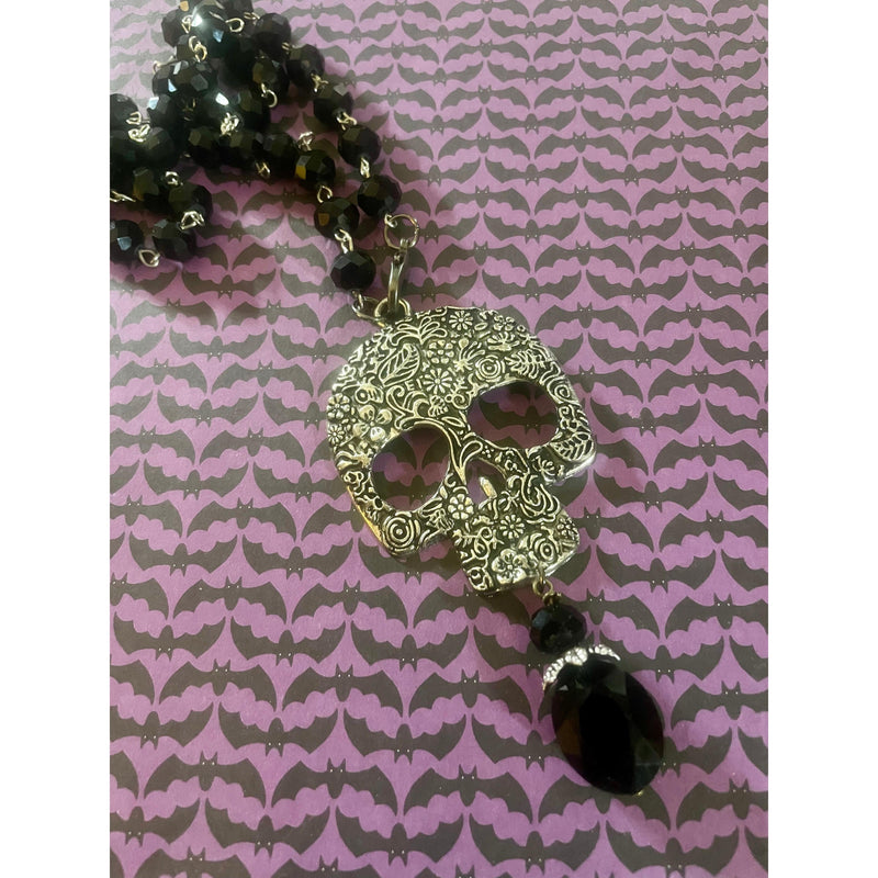 Skull Necklace-Womens-Eclectic-Boutique-Clothing-for-Women-Online-Hippie-Clothes-Shop